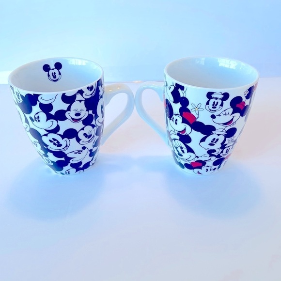 Disney Minnie and Mickey Mouse Mugs 14 oz All Over Mickey/ Minnie Faces - Picture 8 of 8